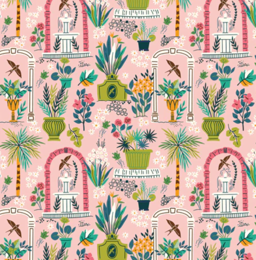 Cloud9 Fabrics Bohemian Paradise Garden Pink 228140 (ships April 2025)