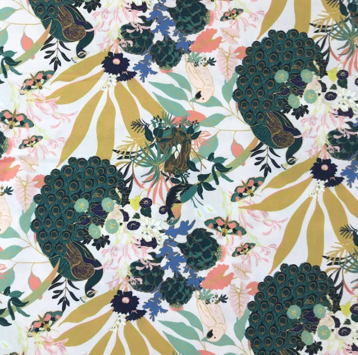 Paintbrush Studio Tropical Dynasty Fabric Remnant