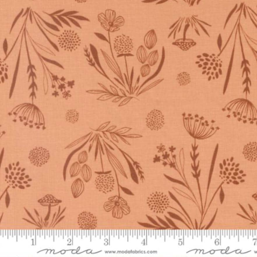 Moda Fabrics Woodland Wildflowers Coral Peac 45583 23